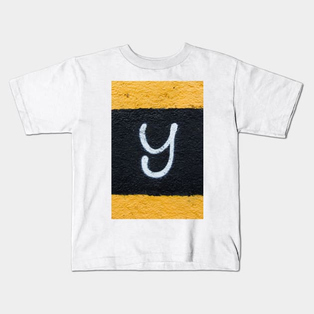 CAPITAL Uppercase Letter Y Kids T-Shirt by mister-john